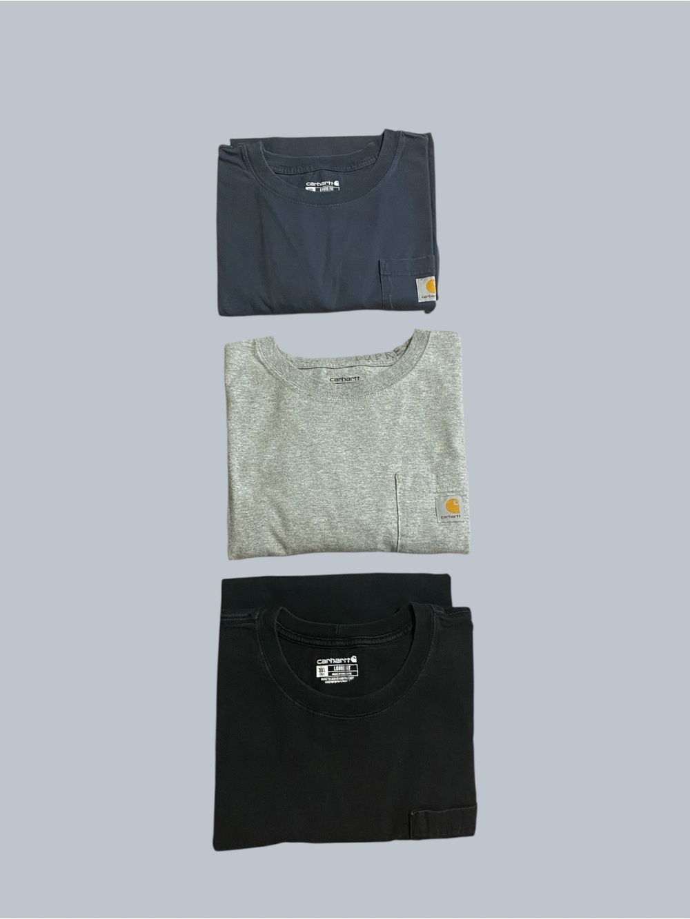 Carhartt K87 Loose Fit Heavyweight Short-Sleeve Pocket T-Shirt Mens 3 XL Bundle - Picture 2 of 14